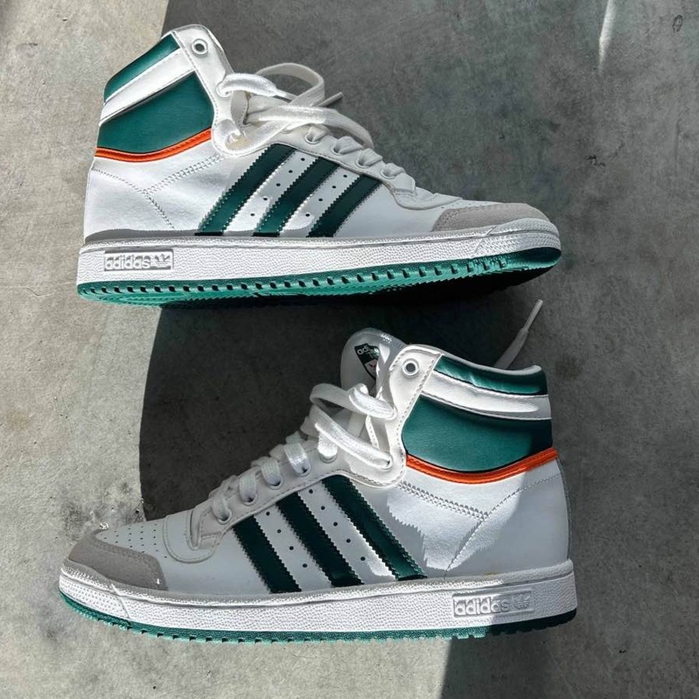 ADIDAS TOP TEN J WHITE COLLEGIATE GREEN